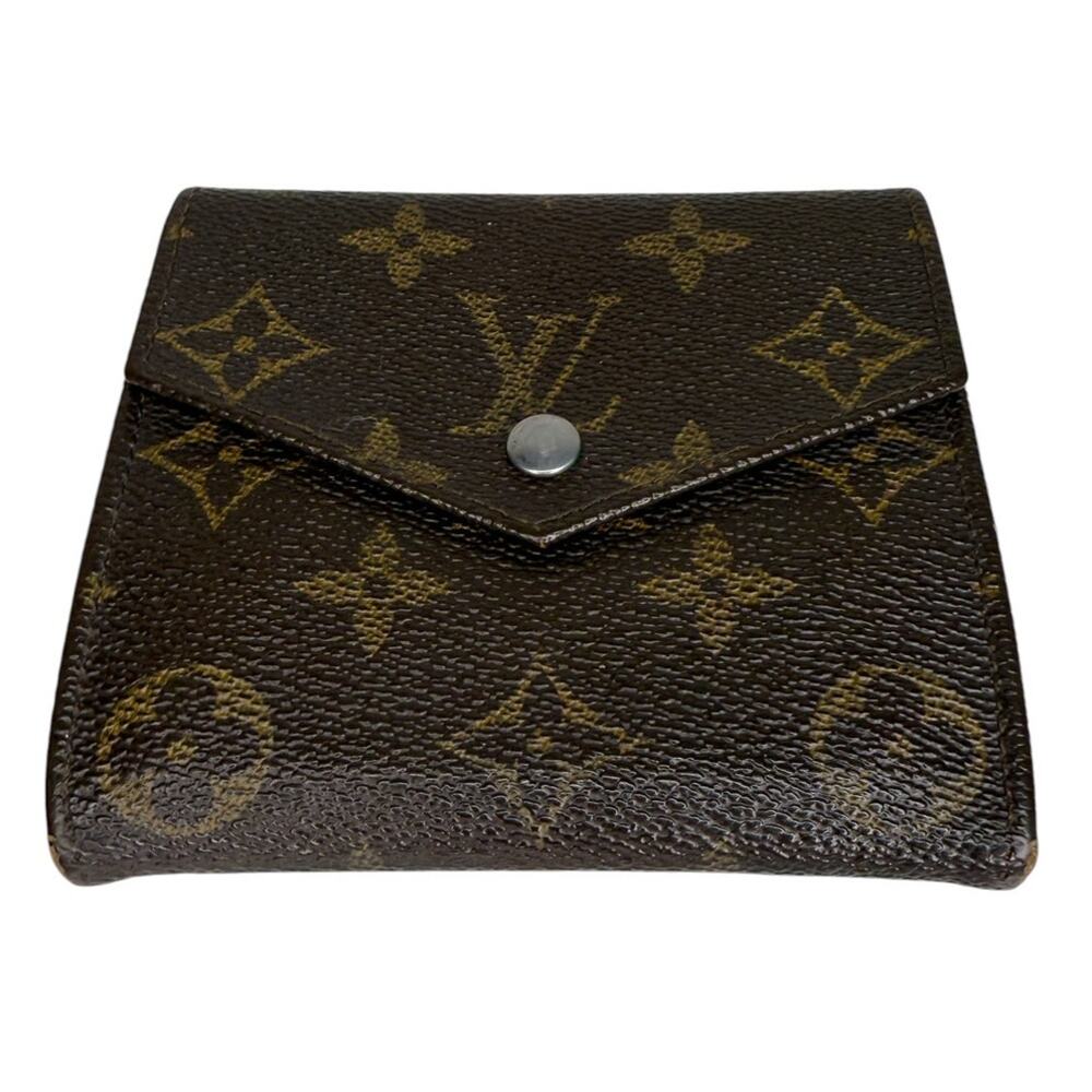 Vintage Louis Vuitton Elise Double Snap Wallet Monogram 1986 Authenticated